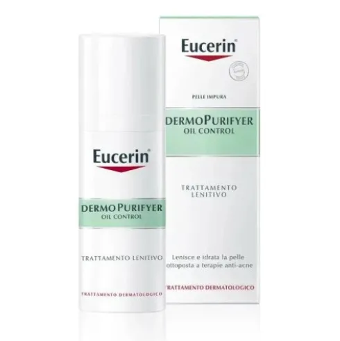 Eucerin Dermopurifyer Trattamento Lenitivo - Crema viso lenitiva per pelle a tendenza acneica - 50 ml
