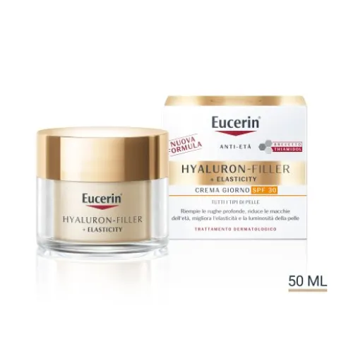Eucerin Hyaluron Filler + Elasticity Crema Viso SPF30 - Crema viso da giorno antirughe - 50 ml