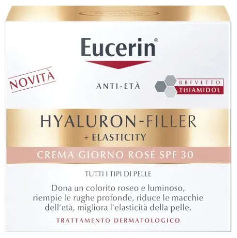 Eucerin Hyaluron Filler + Elasticity Rose Crema Giorno SPF30 - Crema viso antietà - 50 ml