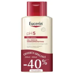 Eucerin pH5 Gel Doccia Dermoprotettivo Pacco Doppio - Gel doccia per pelle sensibile - 200 ml