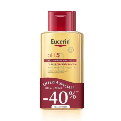 Eucerin pH5 Olio Detergente Doccia per Pelle Sensibile 2x200ml
