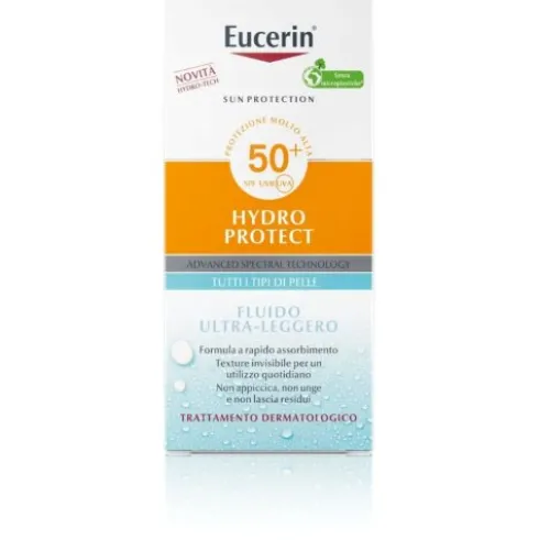 Eucerin Sun Hydro Protect SPF50 - Fluido Ultra-Leggero a Rapido Assorbimento - 50 ml