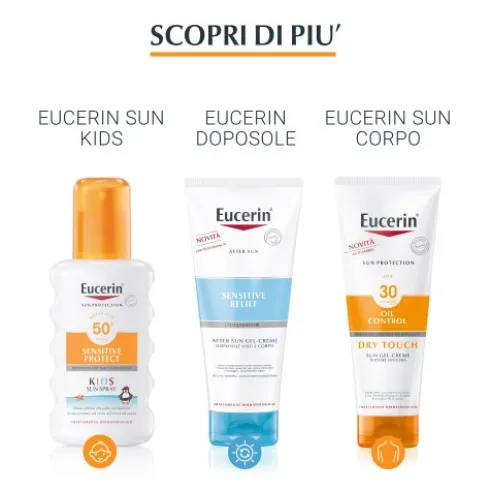 Eucerin Sun Oil Control Gel Crema Dry Touch SPF50+ - Protezione solare viso tocco secco - 50 ml