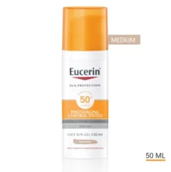 Eucerin Sun Photoaging Control Tinted SPF50+ - Crema gel solare viso antietà - Colore Medio - 50 ml