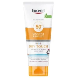 Eucerin Sun Sensitive Protect Kids Dry Touch Gel Crema SPF50+ - Protezione solare per bambini resistente all'acqua - 200 ml