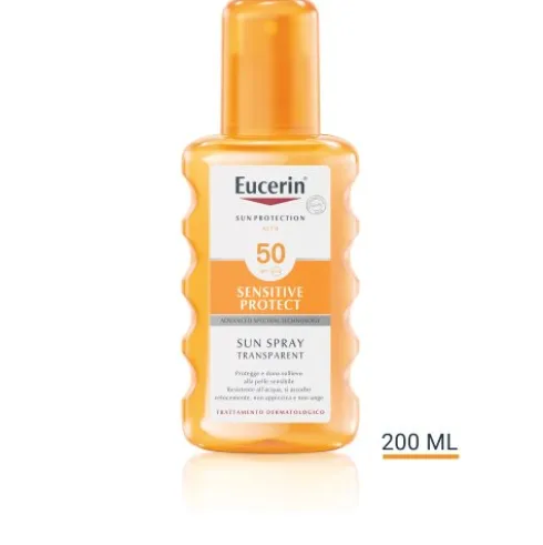 Eucerin Sun Spray Trasparente Corpo SPF50+ - Protezione solare molto alta per il corpo - 200 ml
