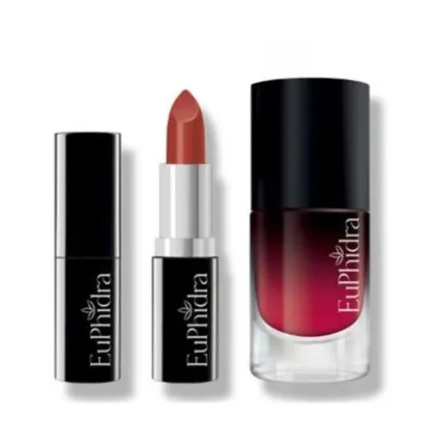 Euphidra Beauty Baubles Rosso Kit Mini Rossetto Shine e Smalto