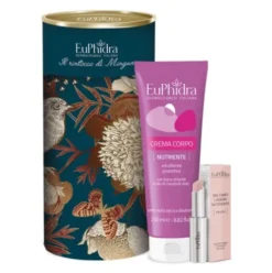 Euphidra Cofanetto di Natale Il rintocco di Mingun - Kit Balsamo Nutrire - Balsamo labbra + Crema Corpo nutriente