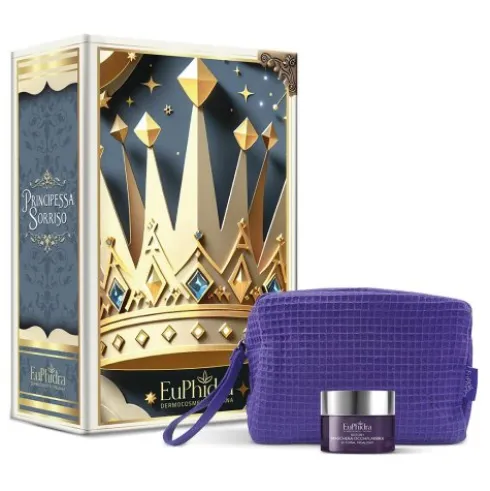 Euphidra Cofanetto di Natale Principessa Sorriso - Maschera occhi e labbra 30 ml + Pochette beauty travel