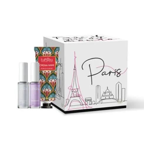 Euphidra Cofanetto di Natale Fare Il Giro Del Mondo - Indurente unghie 75 ml + Base&Top Coat 75 ml + Crema mani 50 ml