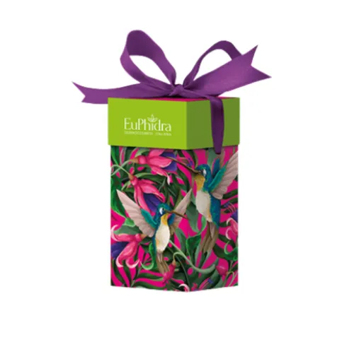 Euphidra Cofanetto di Natale Magenta Royale Benessere Mani - Crema mani nutriente 75 ml + Smalto unghie rinforzante 10 ml