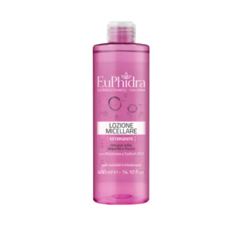 Euphidra Lozione Micellare Struccante - Detergente, tonificante e struccante per pelle sensibile - 400 ml