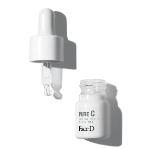 FaceD Pure C Booster Illuminante Viso - Trattamento antietà a base di vitamina C - 4 flaconi