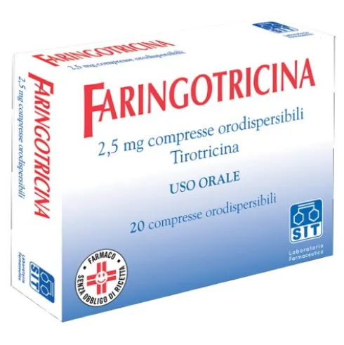 Faringotricina 20 compresse Oro 2,5mg
