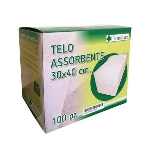 Farmacare Telo Assorbente Monouso 30x40 cm per Igiene 100 Pezzi