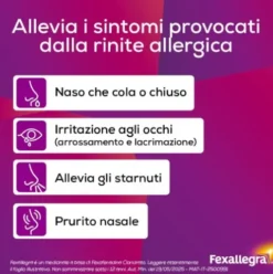 Fexallegra - Antistaminico per allergia e per i sintomi della rinite allergica - 10 compresse