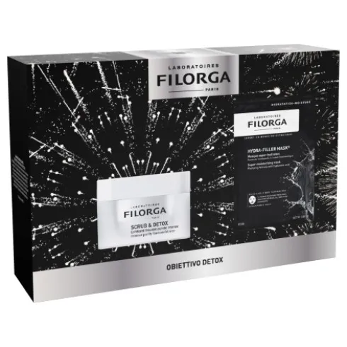 Filorga Cofanetto di Natale Scrub & Detox - Scrub & Detox gommage esfoliante purificante intensivo 50 ml + Hydra filler Maschera idratante 1 pezzo