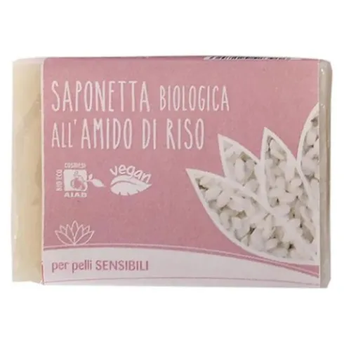 Fior Di Loto Saponetta Amido Riso Bio Pelli Sensibili 100g