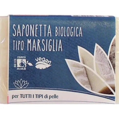 Fior Di Loto Saponetta Marsiglia Bio per Tutti i Tipi di Pelle - 1 Pezzo