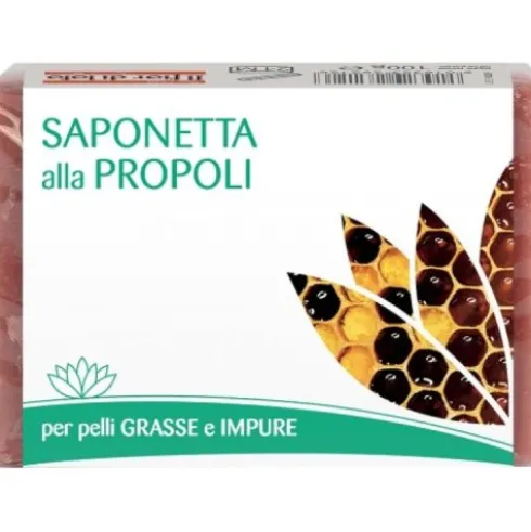 Fior Di Loto Saponetta Propoli Biologica Naturale per Pelli Grasse 100g