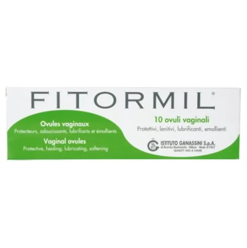 Fitormil Ovuli Vaginali Protettivi, Lubrificanti ed Emollienti - 10 Ovuli 3g