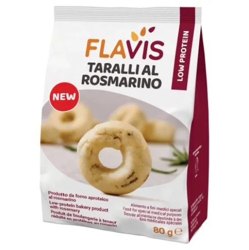 Flavis Taralli Aproteici - Taralli al rosmarino - 80 g