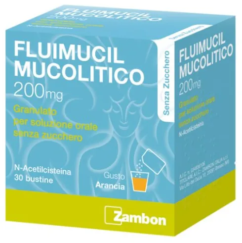 Fluimucil Mucolitico 30 Bustine 200mg Senza Zucchero