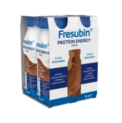 Fresubin Protein Energy Drink Cioccolato - Supplemento nutrizionale ad elevato contenuto energetico per malnutrizione - 4 flaconi da 200 ml ciascuno