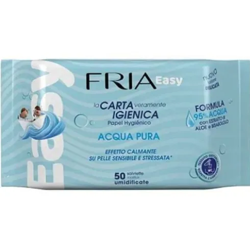 Fria Easy Carta Igienica Salviette Intime Acqua Pura con Aloe 50 Pezzi