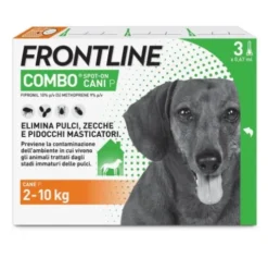 Frontline Combo Cani da 2 a 10 Kg - Pipette antiparassitarie Contro Pulci, Zecche E Pidocchi - 3 Pipette monodose