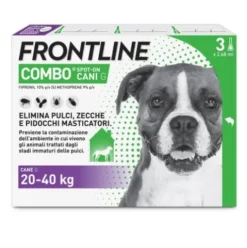 Frontline Combo Cani da 20 a 40 Kg - Pipette antiparassitarie Contro Pulci, Zecche E Pidocchi - 3 Pipette monodose
