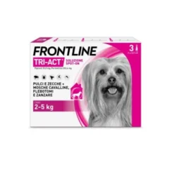 Frontline Tri-Act Cani da 2 a 5 kg - Pipette antiparassitarie Contro Parassiti Esterni E Insetti Volanti - 3 pipette monodose