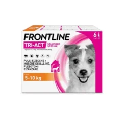 Frontline Tri-Act per Cani da 5 a 10 kg - Pipette antiparassitarie Contro Parassiti Esterni E Insetti Volanti - 6 Pipette Monodose