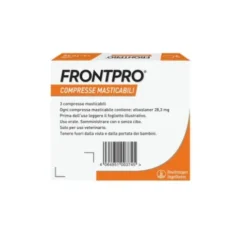 FRONTPRO Cani da 4 a 10 kg - Compresse masticabili antiparassitarie contro pulci e zecche - 3 compresse