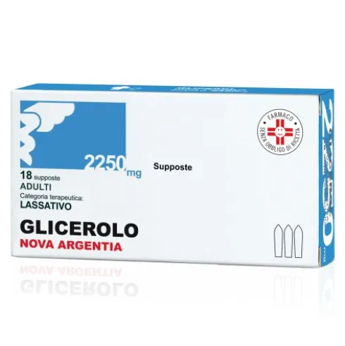 Glicerolo Nova Argentia 18 Supposte Adulti 2250 mg