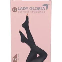 Gloria Ladygloria 12 Autoreggente Punta Aperta Nero Taglia 3
