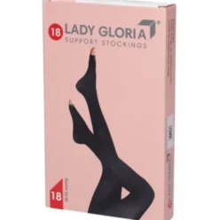 Gloria Ladygloria 18 Autoreggente Punta Aperta Nero Taglia 5