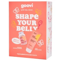 Goovi Box Shape Your Belly Kit Corpo - Integratore digestione & gonfiore 60 capsule + Crema rimodellante pancia e fianchi 240 ml