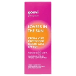 Goovi Lovers In The Sun Crema Solare Viso SPF 50+ - Protezione solare idratante molto alta - 50 ml