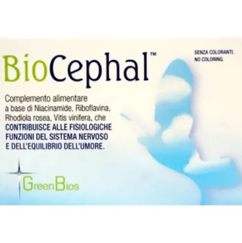 Green Bios Biocephal Integratore Alimentare Cefalee Nicotinamide 30 Capsule