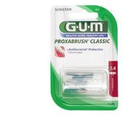 Gum Proxabrush Classic 612 Scovolino Interdentale Anti-placca 1,4 mm 8 Pezzi