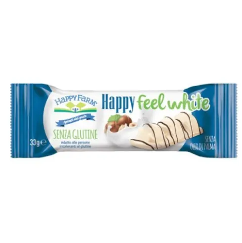 Happy Farm Happy Feel White Wafer Cioccolato Bianco Nocciola Senza Glutine 30g