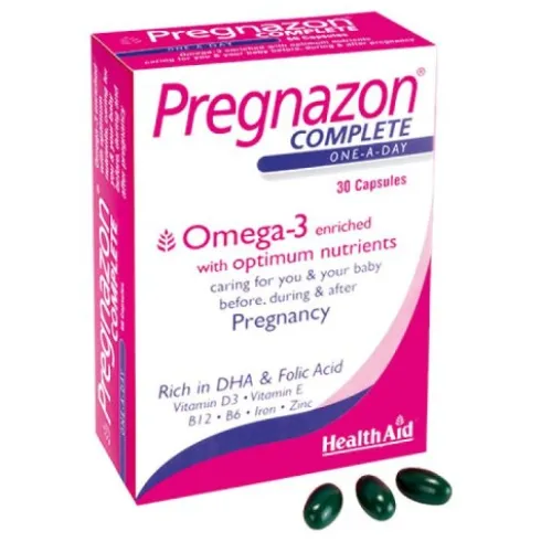 Healthaid Pregnazon Complete Integratore Gravidanza Allattamento Omega 3 30 Capsule