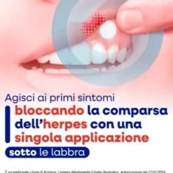 Herpmed Labiale - Compresse buccali a base di Aciclovir per Herpes labiale - 2 compresse buccali mucoadesive