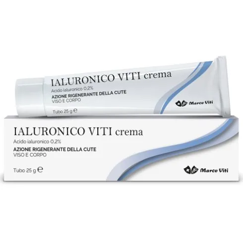 Ialuronico Viti Crema Viso e Corpo - Crema rigenerante della pelle - 25 g