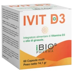 Ibiopharma IVIT D3 Integratore Vitamina D per sistema immunitario 60 Perle