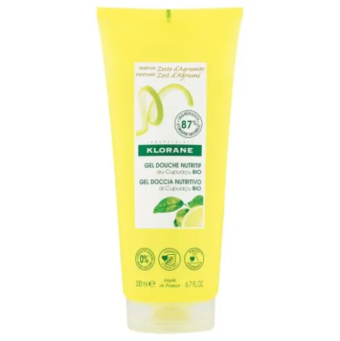 Klorane Gel Doccia Nutritivo - Gel Doccia al profumo Zest D'Agrumi - 200 ml