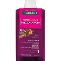 Klorane Shampoo Acceleratore di Crescita - Shampoo fortificante e stimolante - 400 ml