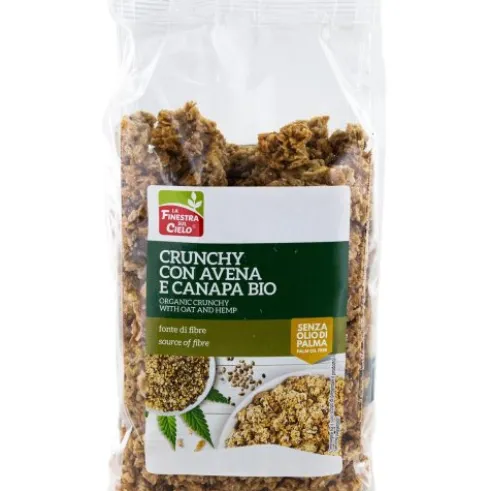 La Finestra sul Cielo Crunchy Bio Avena e Canapa Ricca di Fibre 375 g