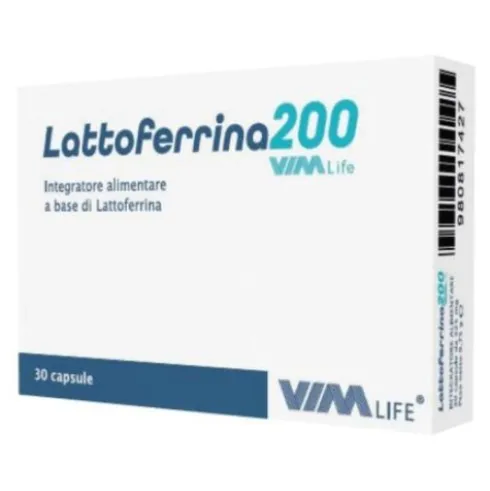 Lattoferrina 200 - Integratore alimentare a base di Lattoferrina - 30 Capsule
